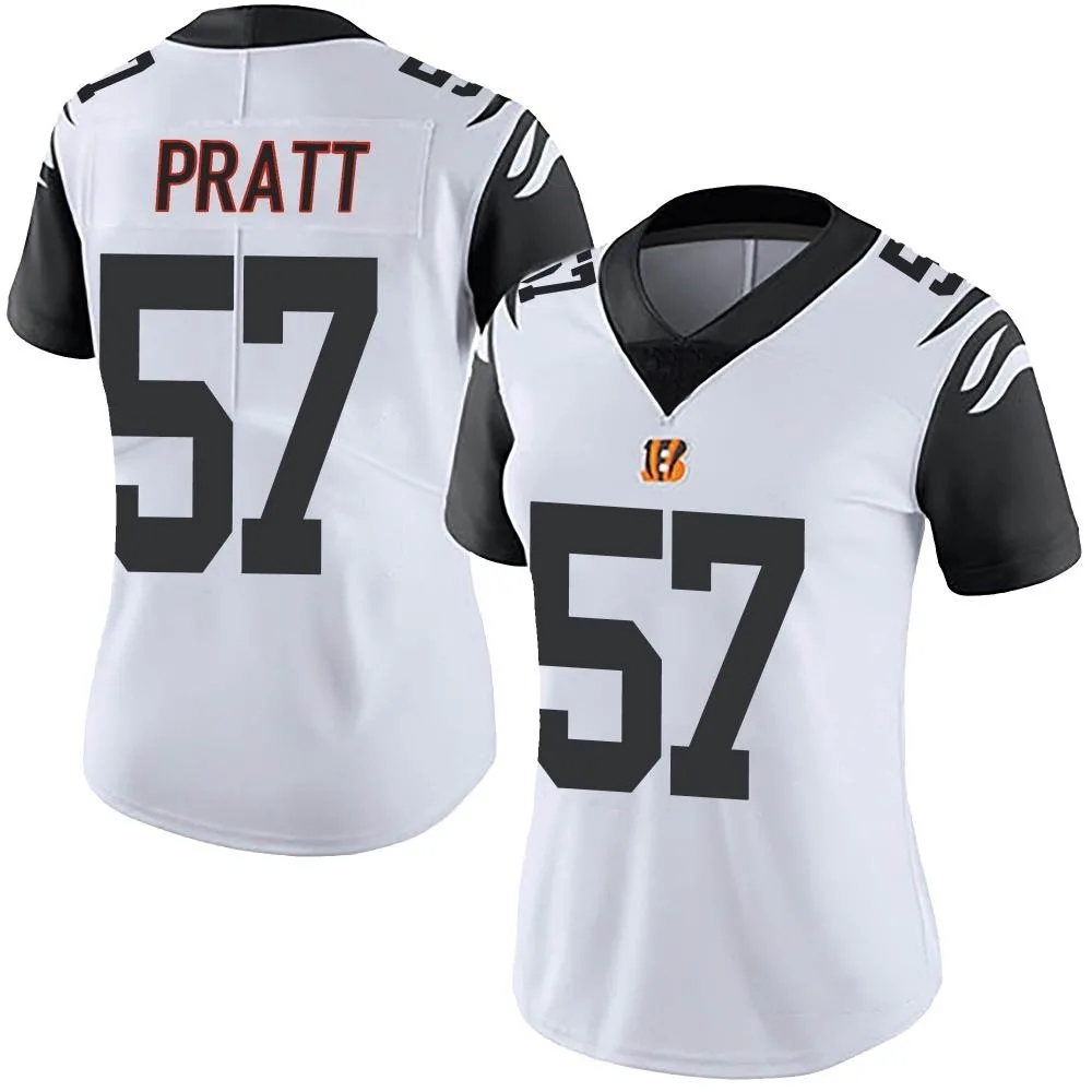 Women's Cincinnati Bengals Germaine Pratt Nike Color Rush Vapor Untouchable Limited White Jersey Women's Cincinnati Bengals Germaine Pratt Nike Color Rush Vapor Untouchable Limited White Jersey