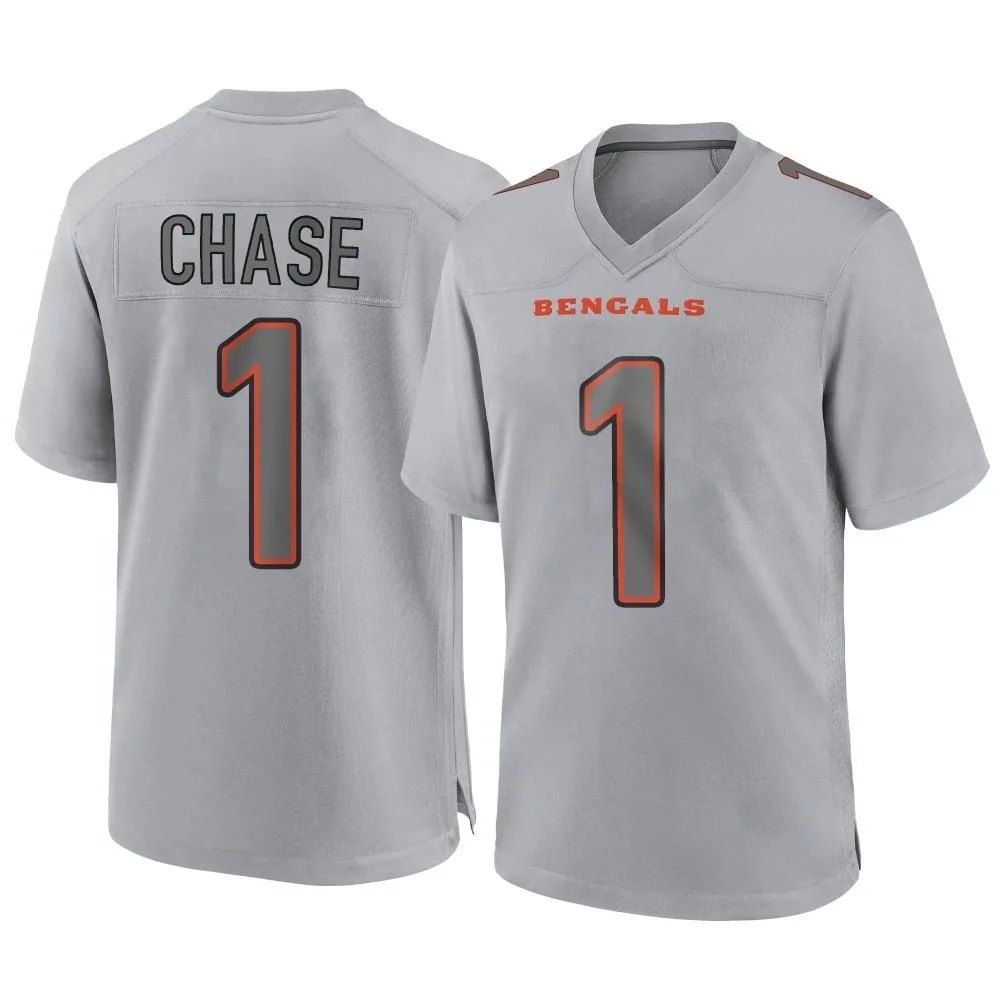 Men's Cincinnati Bengals Ja'marr Chase Nike Atmosphere Fashion Game Gray Jersey Men's Cincinnati Bengals Ja'marr Chase Nike Atmosphere Fashion Game Gray Jersey