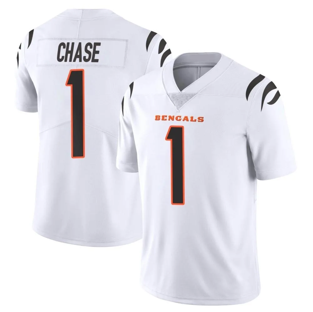 Men's Cincinnati Bengals Ja'marr Chase Nike Vapor Untouchable Limited White Jersey Men's Cincinnati Bengals Ja'marr Chase Nike Vapor Untouchable Limited White Jersey