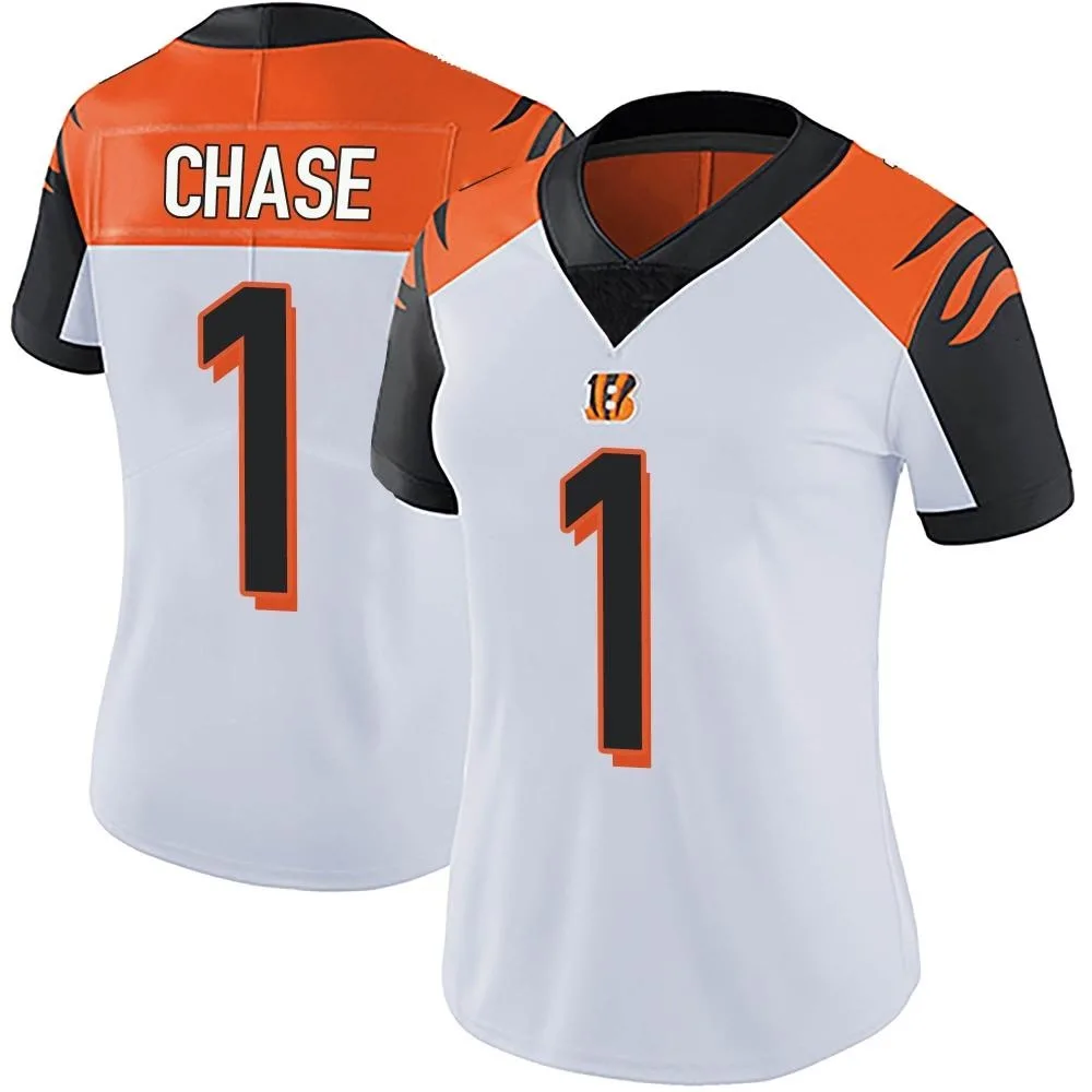 Women's Cincinnati Bengals Ja'marr Chase Nike Vapor Untouchable Limited White Jersey Women's Cincinnati Bengals Ja'marr Chase Nike Vapor Untouchable Limited White Jersey