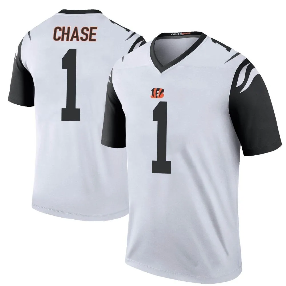 Youth Cincinnati Bengals Ja'marr Chase Nike Color Rush Legend White Jersey Youth Cincinnati Bengals Ja'marr Chase Nike Color Rush Legend White Jersey