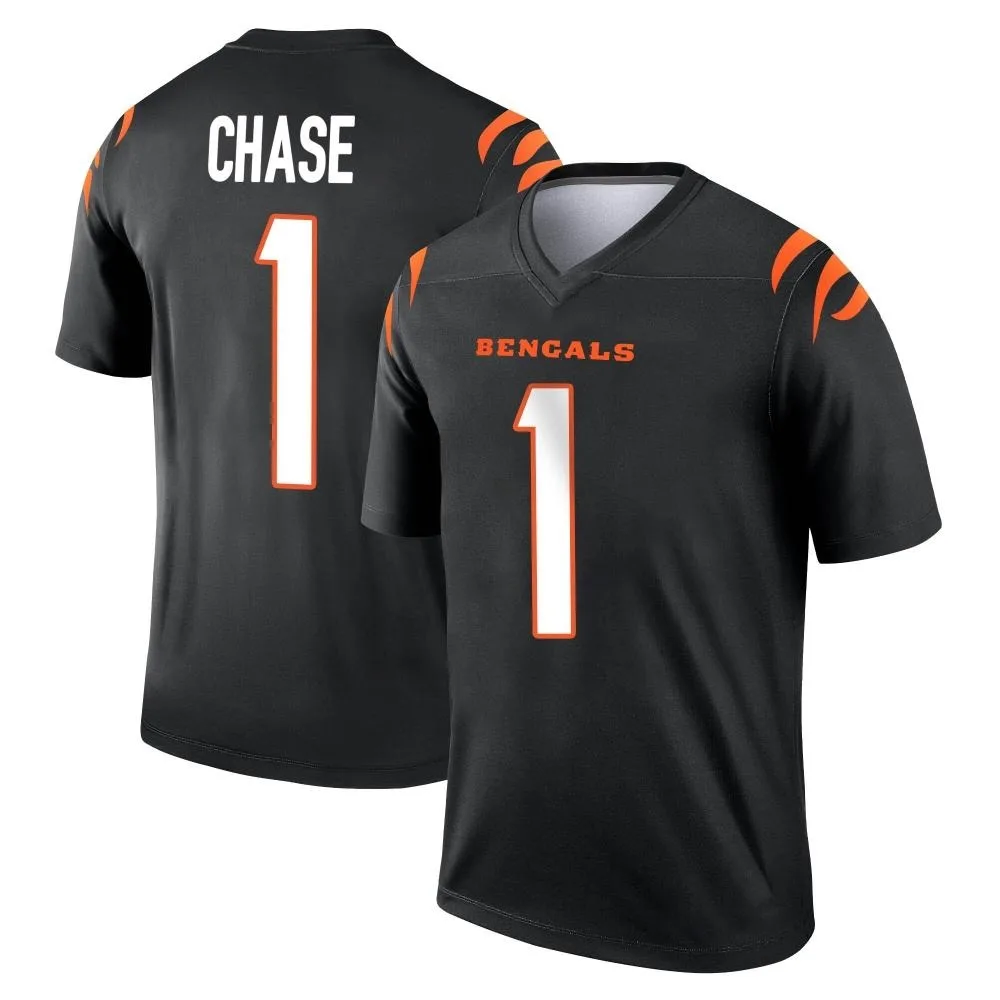Youth Cincinnati Bengals Ja'marr Chase Nike Legend Black Jersey Youth Cincinnati Bengals Ja'marr Chase Nike Legend Black Jersey