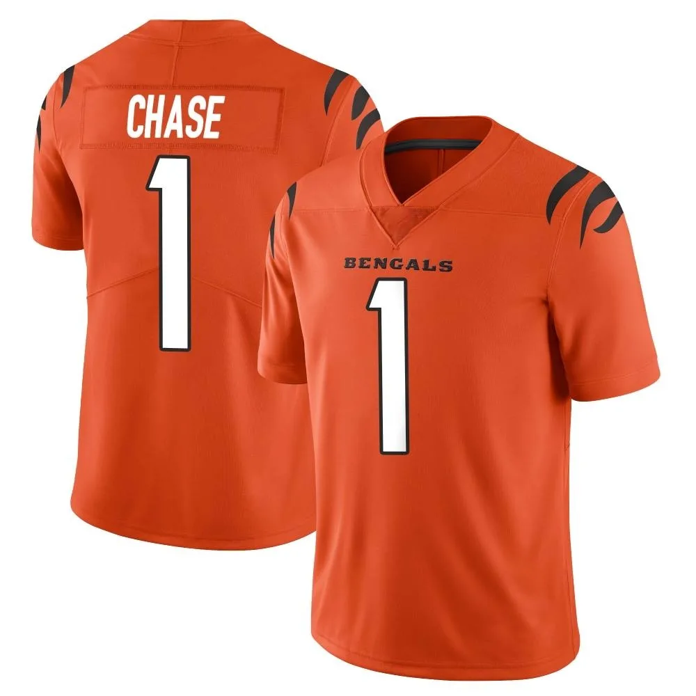 Youth Cincinnati Bengals Ja'marr Chase Nike Vapor Untouchable Limited Orange Jersey Youth Cincinnati Bengals Ja'marr Chase Nike Vapor Untouchable Limited Orange Jersey