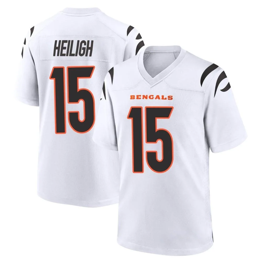 Men's Cincinnati Bengals Jaivon Heiligh Nike Game White Jersey Men's Cincinnati Bengals Jaivon Heiligh Nike Game White Jersey