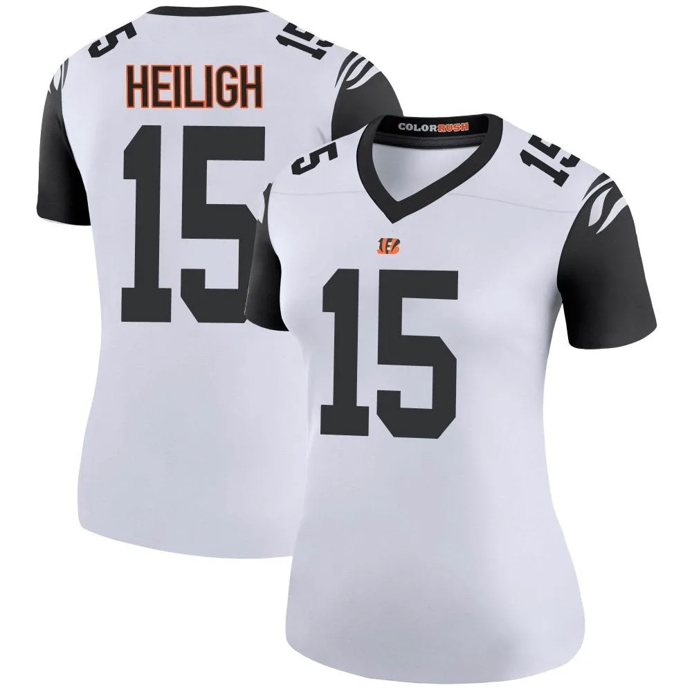 Women's Cincinnati Bengals Jaivon Heiligh Nike Color Rush Legend White Jersey Women's Cincinnati Bengals Jaivon Heiligh Nike Color Rush Legend White Jersey