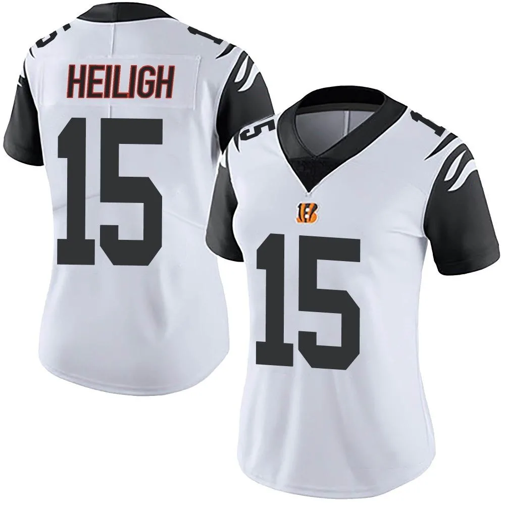 Women's Cincinnati Bengals Jaivon Heiligh Nike Color Rush Vapor Untouchable Limited White Jersey Women's Cincinnati Bengals Jaivon Heiligh Nike Color Rush Vapor Untouchable Limited White Jersey