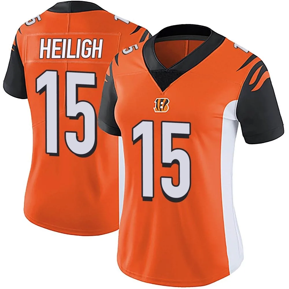 Women's Cincinnati Bengals Jaivon Heiligh Nike Vapor Untouchable Limited Orange Jersey Women's Cincinnati Bengals Jaivon Heiligh Nike Vapor Untouchable Limited Orange Jersey