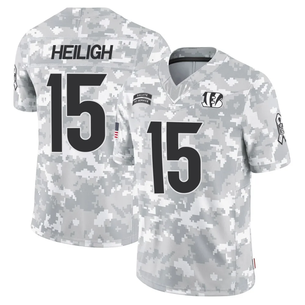 Youth Cincinnati Bengals Jaivon Heiligh Nike 2024 Salute to Service Limited Arctic Camo Jersey Youth Cincinnati Bengals Jaivon Heiligh Nike 2024 Salute to Service Limited Arctic Camo Jersey