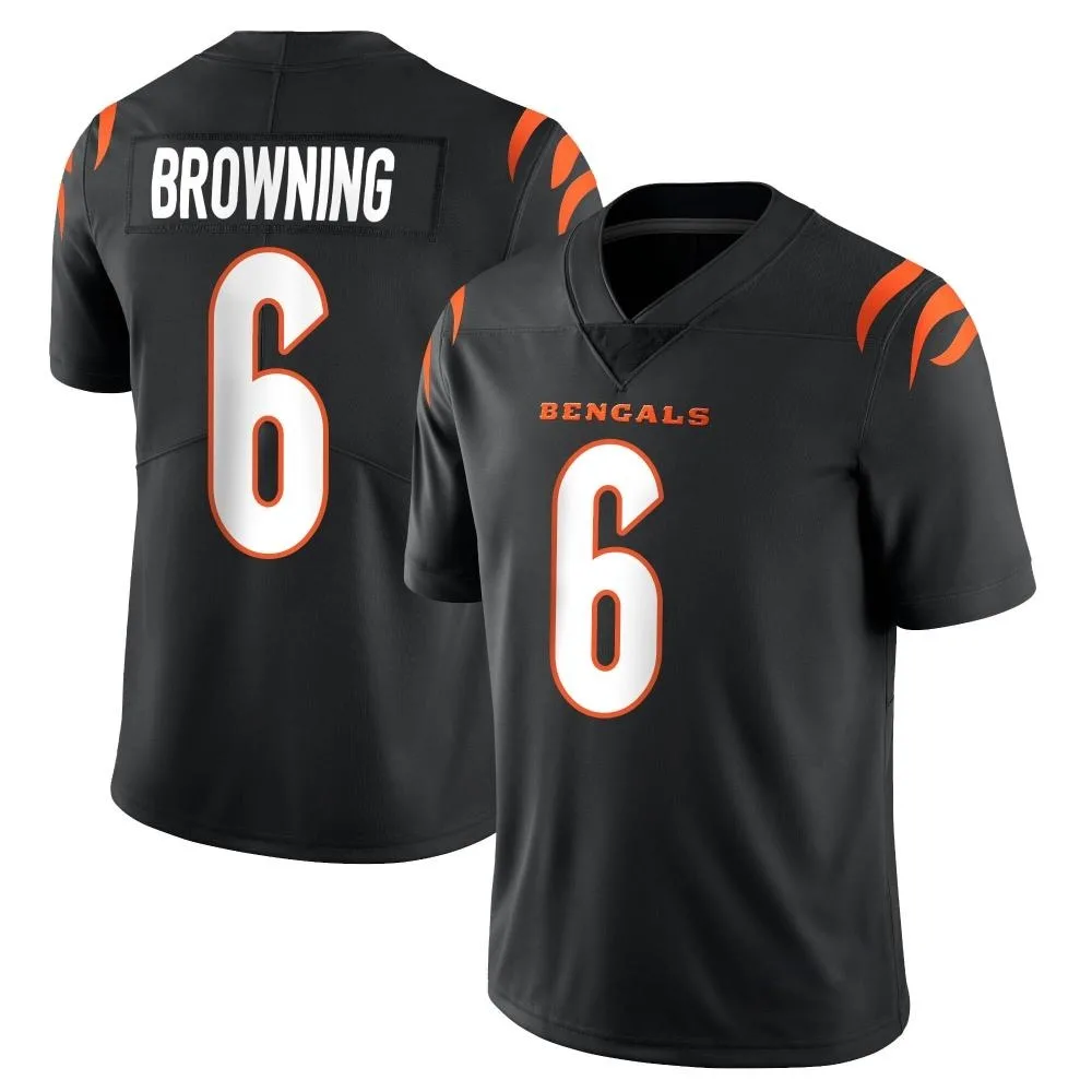 Men's Cincinnati Bengals Jake Browning Nike Team Color Vapor Untouchable Limited Black Jersey Men's Cincinnati Bengals Jake Browning Nike Team Color Vapor Untouchable Limited Black Jersey