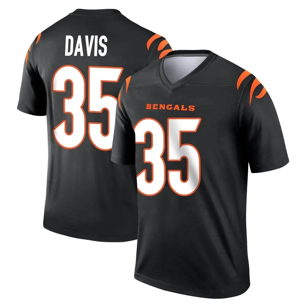 Men's Cincinnati Bengals Jalen Davis Nike Legend Black Jersey Men's Cincinnati Bengals Jalen Davis Nike Legend Black Jersey