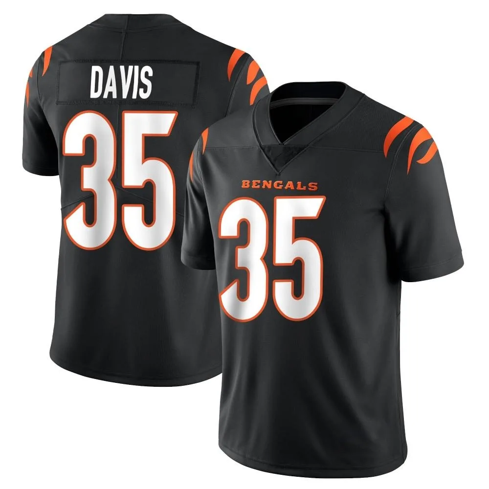 Men's Cincinnati Bengals Jalen Davis Nike Team Color Vapor Untouchable Limited Black Jersey Men's Cincinnati Bengals Jalen Davis Nike Team Color Vapor Untouchable Limited Black Jersey