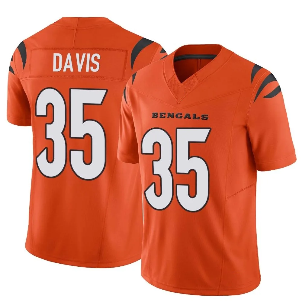 Men's Cincinnati Bengals Jalen Davis Nike Vapor F.U.S.E. Limited Orange Jersey Men's Cincinnati Bengals Jalen Davis Nike Vapor F.U.S.E. Limited Orange Jersey