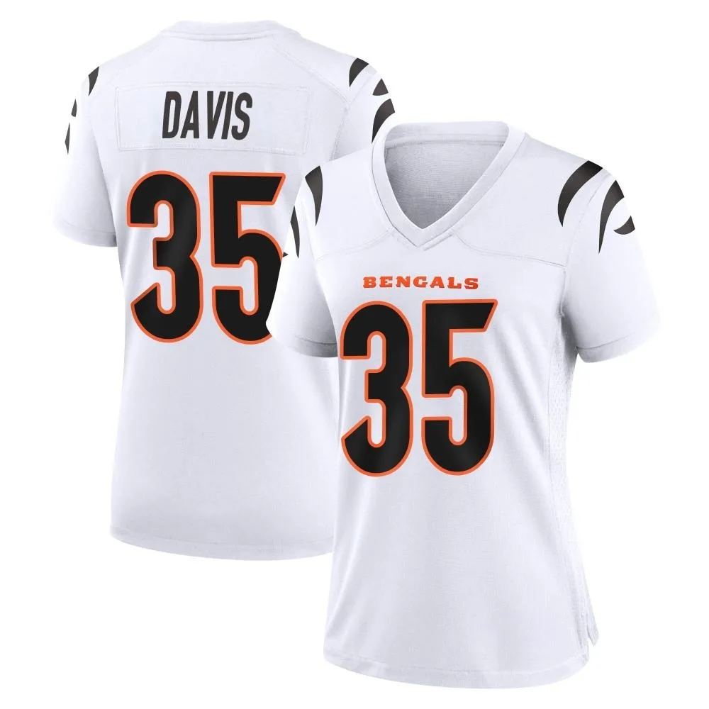 Women's Cincinnati Bengals Jalen Davis Nike Game White Jersey Women's Cincinnati Bengals Jalen Davis Nike Game White Jersey
