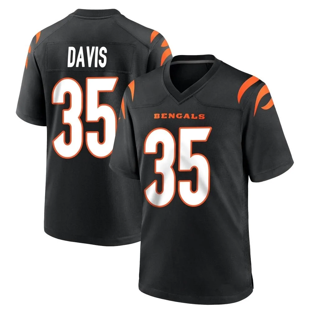 Youth Cincinnati Bengals Jalen Davis Nike Team Color Game Black Jersey Youth Cincinnati Bengals Jalen Davis Nike Team Color Game Black Jersey