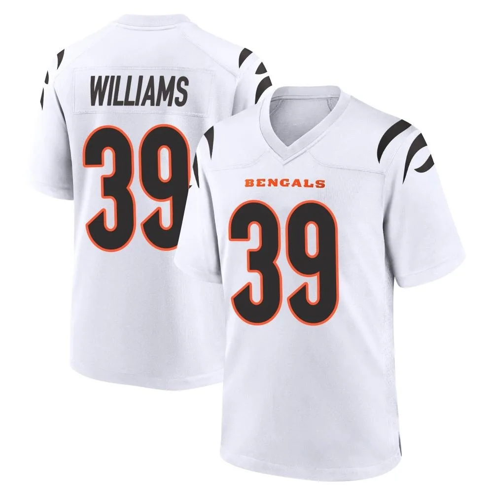 Men's Cincinnati Bengals Jarveon Williams Nike Game White Jersey Men's Cincinnati Bengals Jarveon Williams Nike Game White Jersey