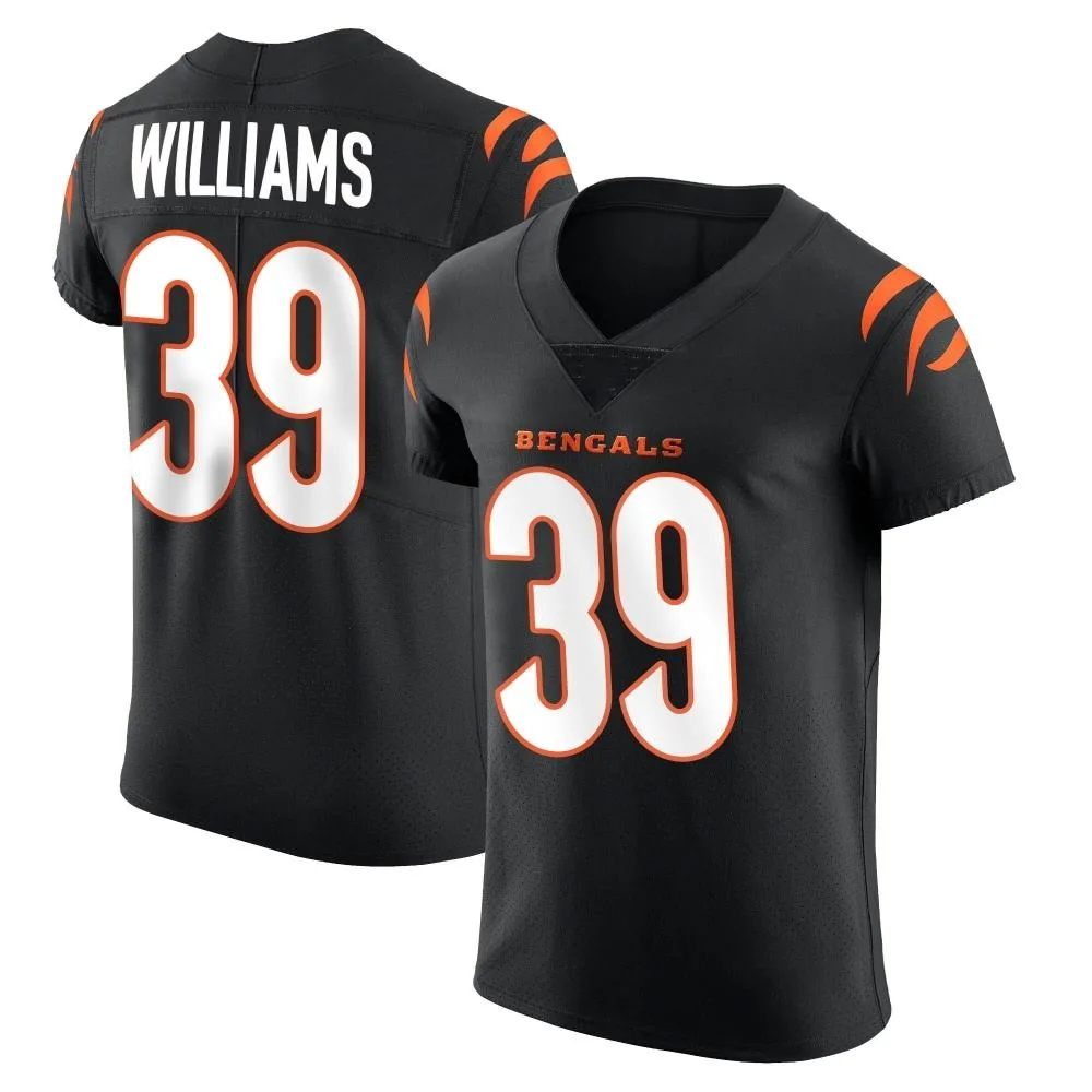 Men's Cincinnati Bengals Jarveon Williams Nike Team Color Vapor Untouchable Elite Black Jersey Men's Cincinnati Bengals Jarveon Williams Nike Team Color Vapor Untouchable Elite Black Jersey