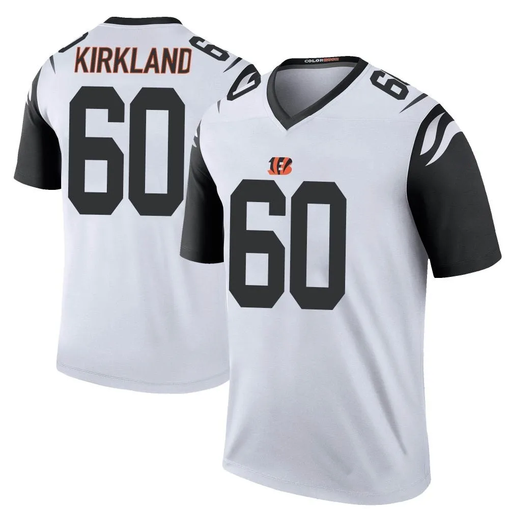Men's Cincinnati Bengals Jaxson Kirkland Nike Color Rush Legend White Jersey Men's Cincinnati Bengals Jaxson Kirkland Nike Color Rush Legend White Jersey