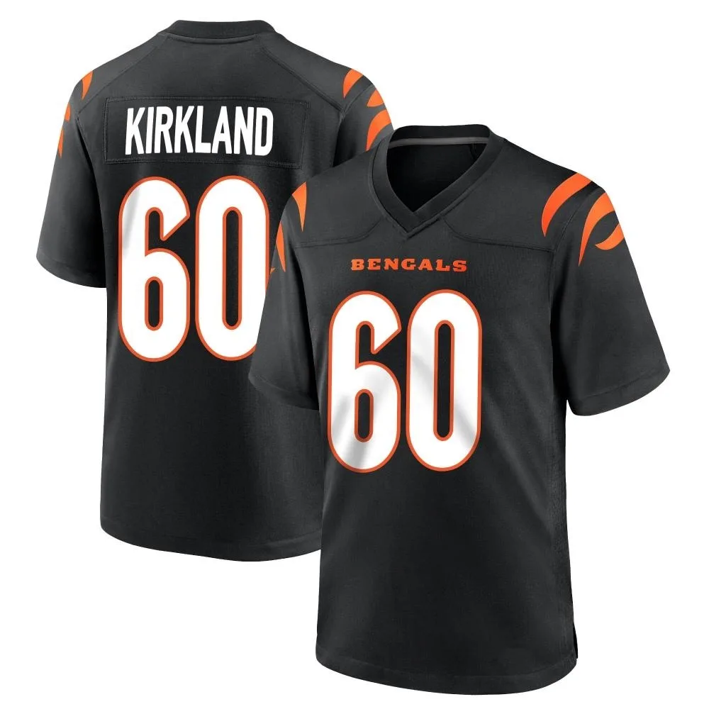 Men's Cincinnati Bengals Jaxson Kirkland Nike Team Color Game Black Jersey Men's Cincinnati Bengals Jaxson Kirkland Nike Team Color Game Black Jersey