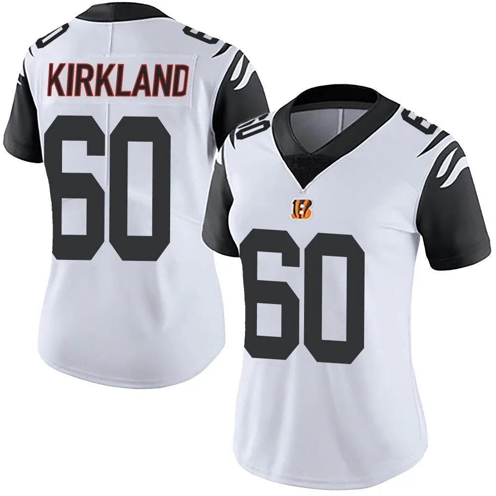 Women's Cincinnati Bengals Jaxson Kirkland Nike Color Rush Vapor Untouchable Limited White Jersey Women's Cincinnati Bengals Jaxson Kirkland Nike Color Rush Vapor Untouchable Limited White Jersey