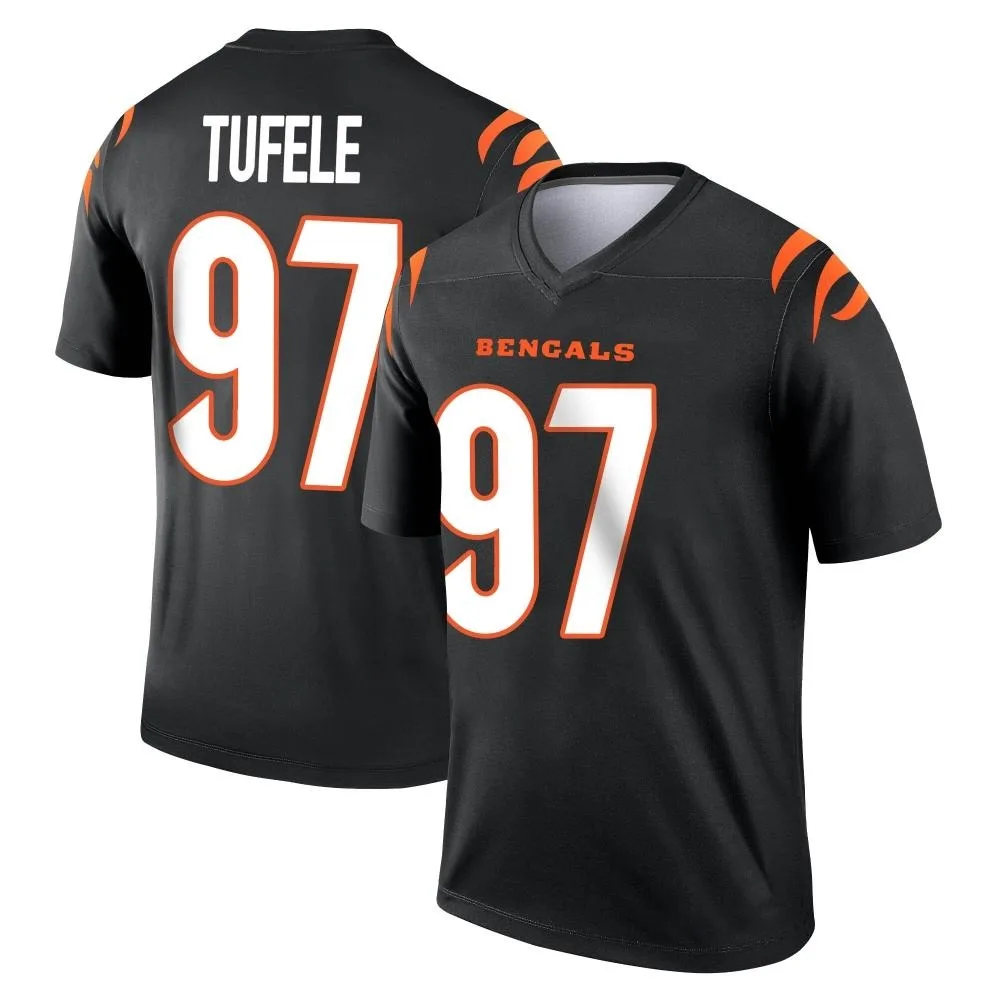 Men's Cincinnati Bengals Jay Tufele Nike Legend Black Jersey Men's Cincinnati Bengals Jay Tufele Nike Legend Black Jersey