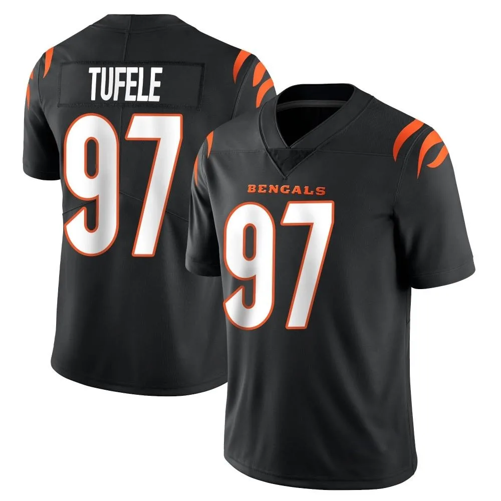 Men's Cincinnati Bengals Jay Tufele Nike Team Color Vapor Untouchable Limited Black Jersey Men's Cincinnati Bengals Jay Tufele Nike Team Color Vapor Untouchable Limited Black Jersey