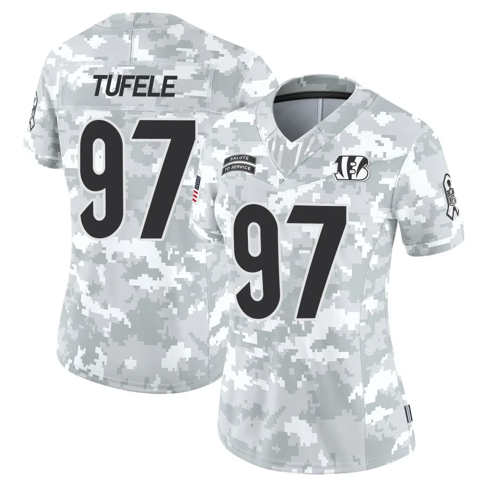 Women's Cincinnati Bengals Jay Tufele Nike 2024 Salute to Service Limited Arctic Camo Jersey Women's Cincinnati Bengals Jay Tufele Nike 2024 Salute to Service Limited Arctic Camo Jersey
