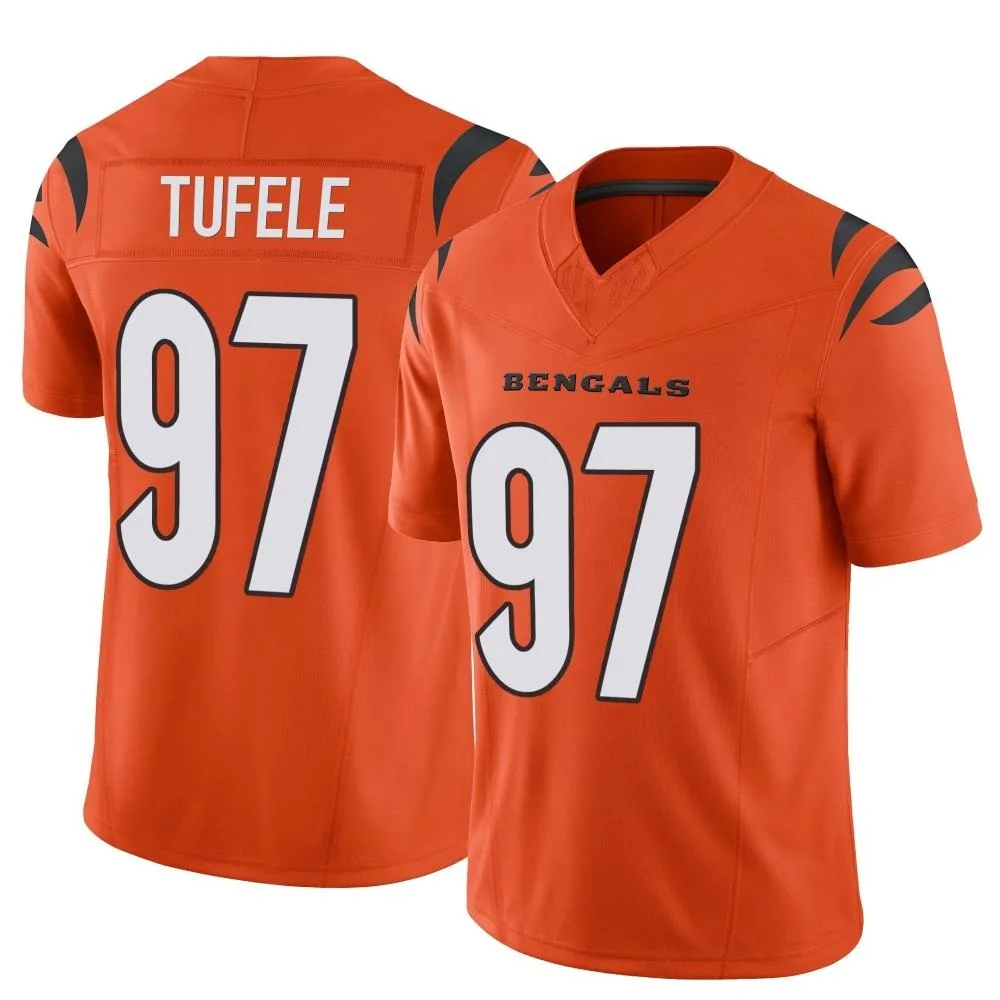 Youth Cincinnati Bengals Jay Tufele Nike Vapor F.U.S.E. Limited Orange Jersey Youth Cincinnati Bengals Jay Tufele Nike Vapor F.U.S.E. Limited Orange Jersey