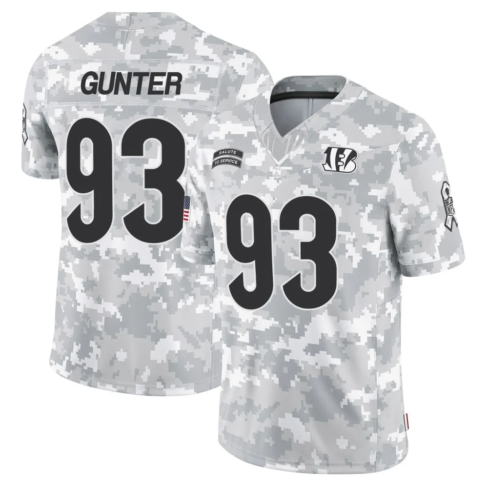 Men's Cincinnati Bengals Jeff Gunter Nike 2024 Salute to Service Limited Arctic Camo Jersey Men's Cincinnati Bengals Jeff Gunter Nike 2024 Salute to Service Limited Arctic Camo Jersey
