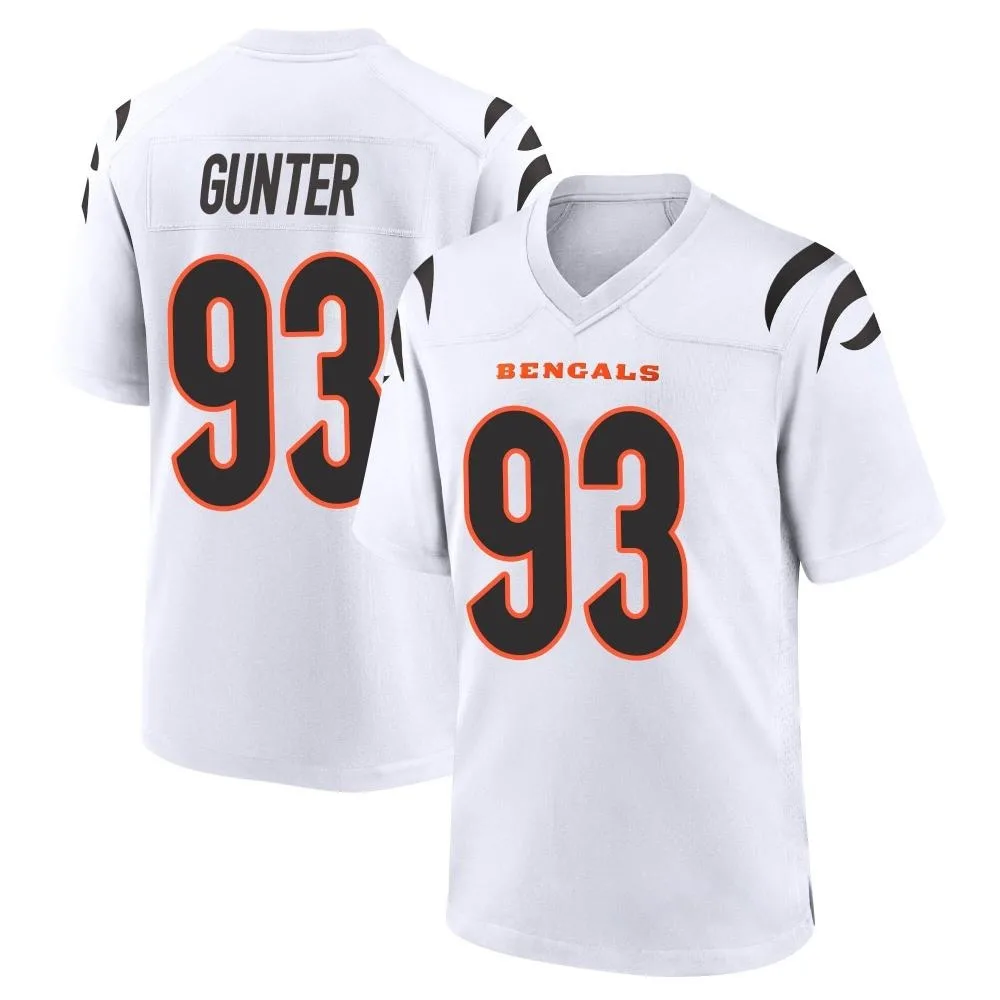 Men's Cincinnati Bengals Jeff Gunter Nike Game White Jersey Men's Cincinnati Bengals Jeff Gunter Nike Game White Jersey