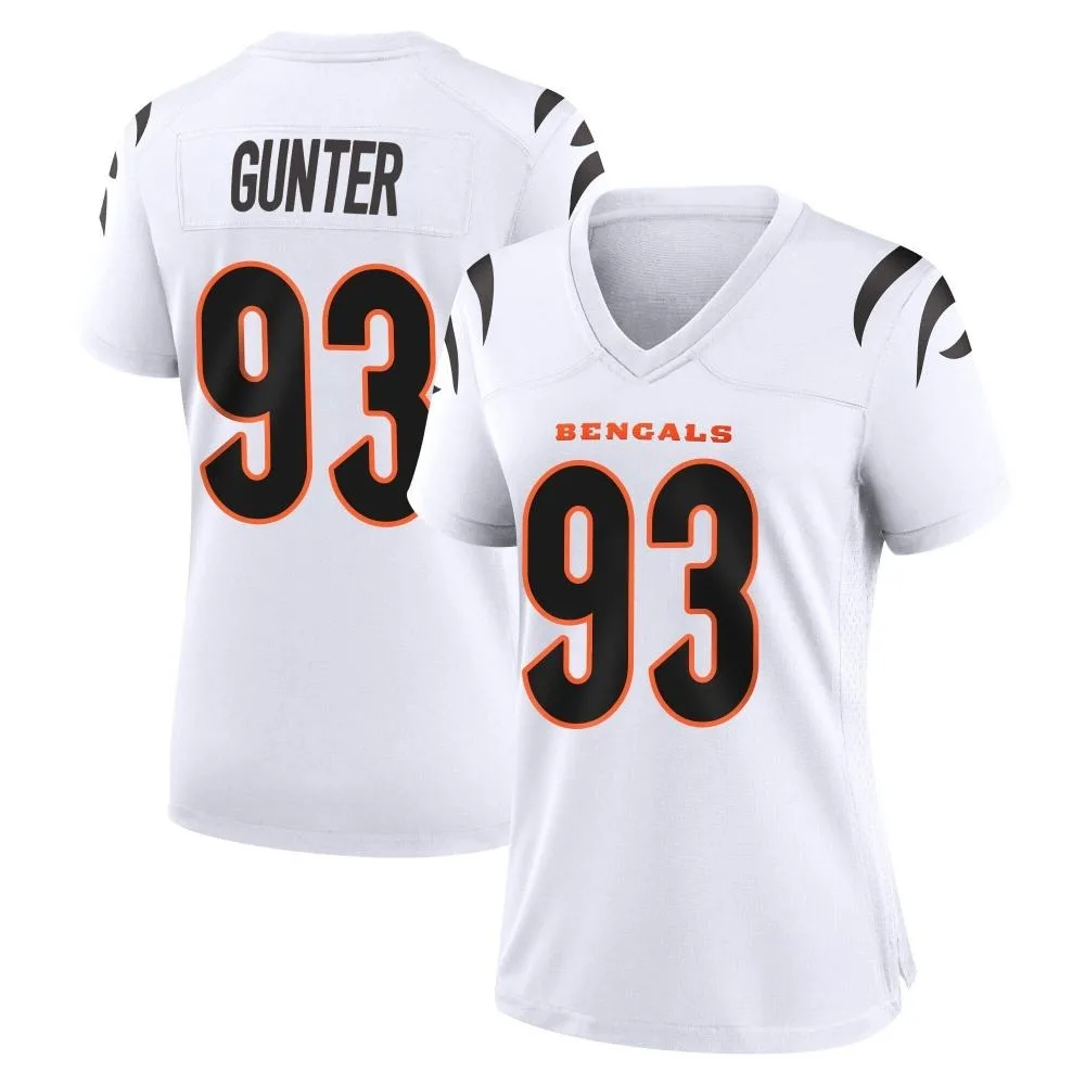 Women's Cincinnati Bengals Jeff Gunter Nike Game White Jersey Women's Cincinnati Bengals Jeff Gunter Nike Game White Jersey