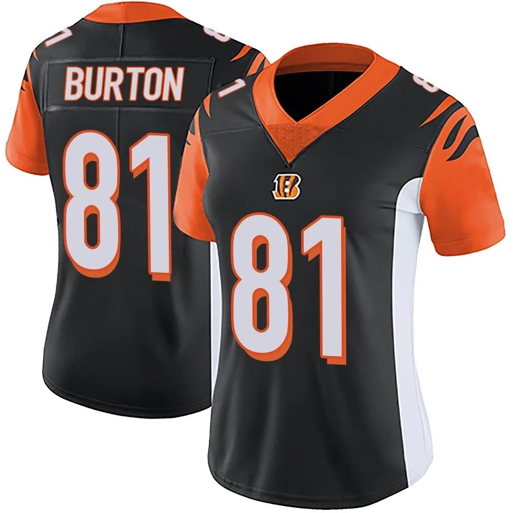 Women's Cincinnati Bengals Jermaine Burton Nike Team Color Vapor Untouchable Limited Black Jersey Women's Cincinnati Bengals Jermaine Burton Nike Team Color Vapor Untouchable Limited Black Jersey