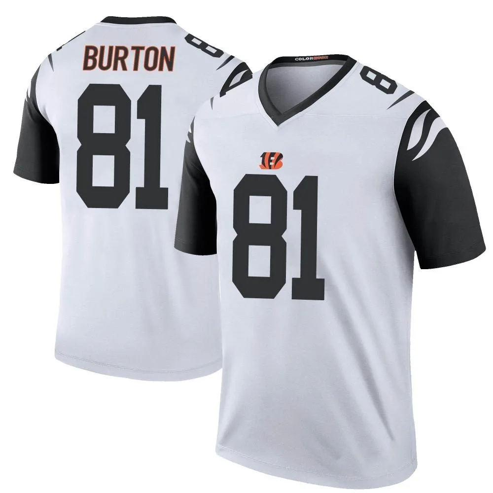 Youth Cincinnati Bengals Jermaine Burton Nike Color Rush Legend White Jersey Youth Cincinnati Bengals Jermaine Burton Nike Color Rush Legend White Jersey