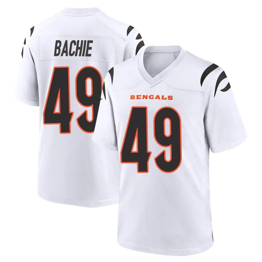 Men's Cincinnati Bengals Joe Bachie Nike Game White Jersey Men's Cincinnati Bengals Joe Bachie Nike Game White Jersey