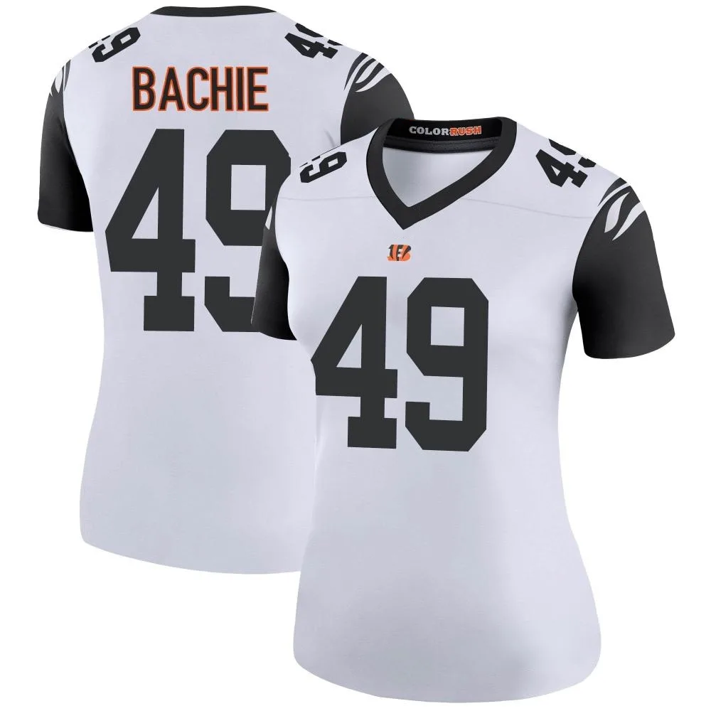 Women's Cincinnati Bengals Joe Bachie Nike Color Rush Legend White Jersey Women's Cincinnati Bengals Joe Bachie Nike Color Rush Legend White Jersey
