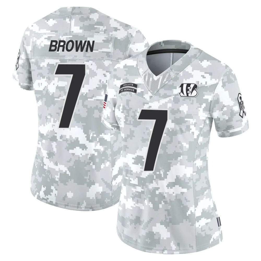 Women's Cincinnati Bengals Jon Brown Nike 2024 Salute to Service Limited Arctic Camo Jersey Women's Cincinnati Bengals Jon Brown Nike 2024 Salute to Service Limited Arctic Camo Jersey