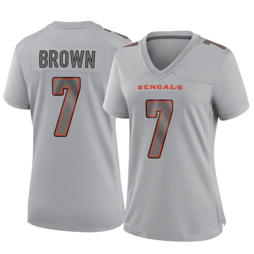 Women's Cincinnati Bengals Jon Brown Nike Atmosphere Fashion Game Gray Jersey Women's Cincinnati Bengals Jon Brown Nike Atmosphere Fashion Game Gray Jersey
