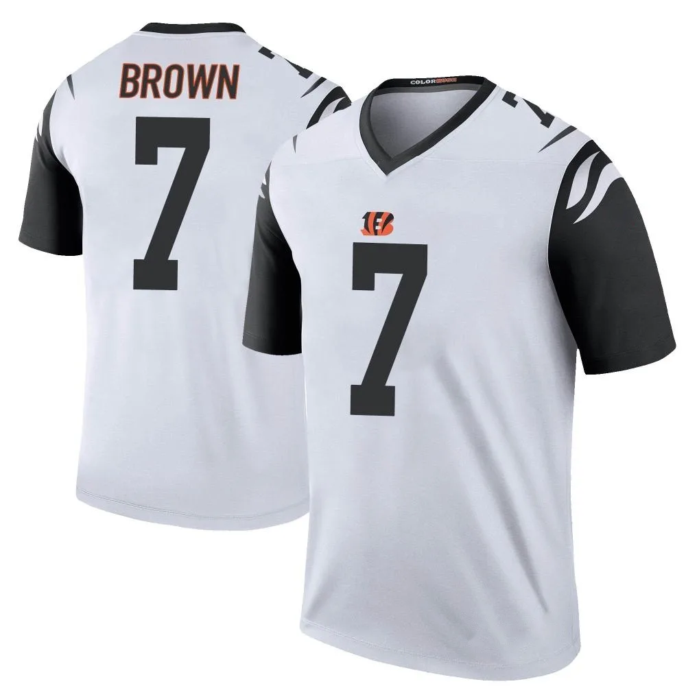 Youth Cincinnati Bengals Jon Brown Nike Color Rush Legend White Jersey Youth Cincinnati Bengals Jon Brown Nike Color Rush Legend White Jersey