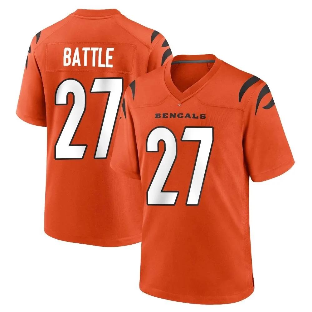 Men's Cincinnati Bengals Jordan Battle Nike Game Orange Jersey Men's Cincinnati Bengals Jordan Battle Nike Game Orange Jersey