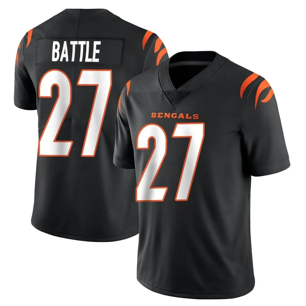 Men's Cincinnati Bengals Jordan Battle Nike Team Color Vapor Untouchable Limited Black Jersey