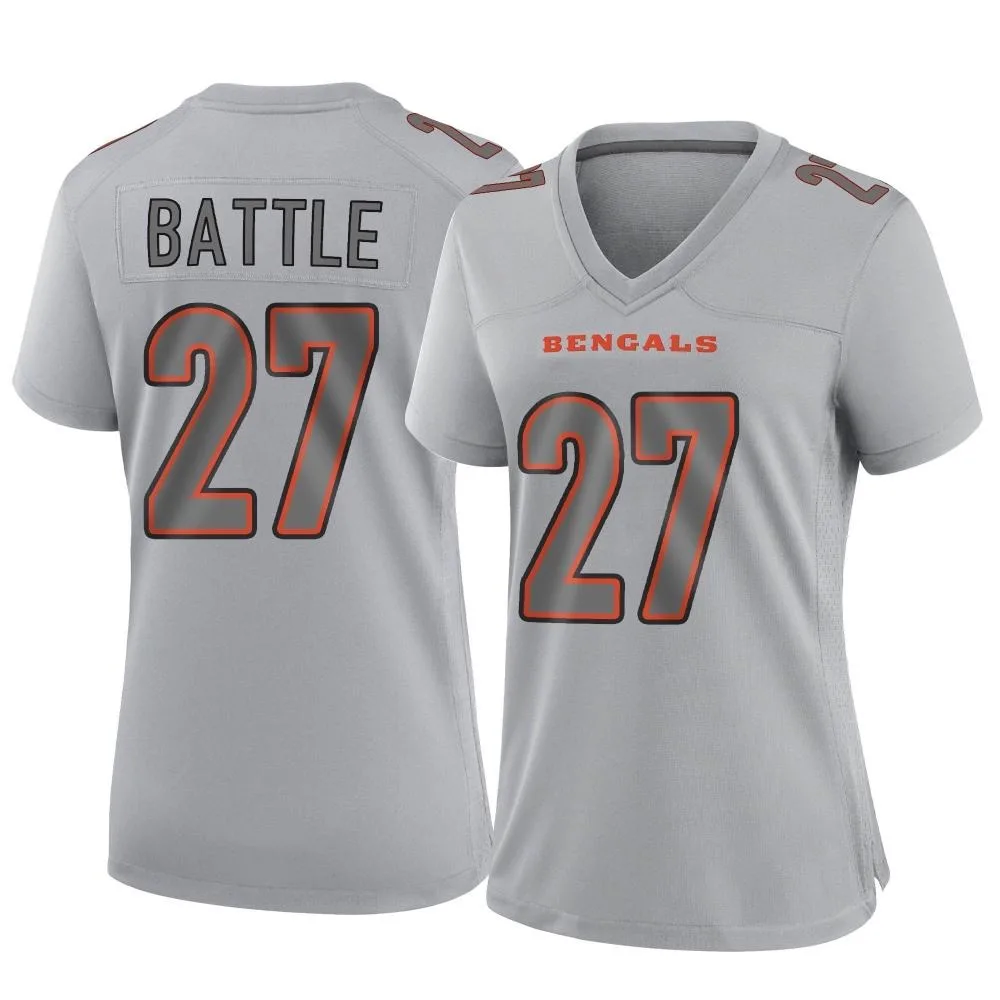 Women's Cincinnati Bengals Jordan Battle Nike Atmosphere Fashion Game Gray Jersey Women's Cincinnati Bengals Jordan Battle Nike Atmosphere Fashion Game Gray Jersey