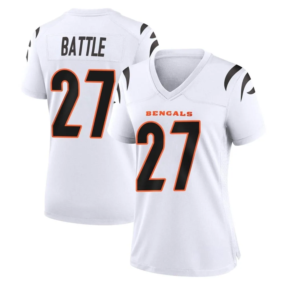 Women's Cincinnati Bengals Jordan Battle Nike Game White Jersey Women's Cincinnati Bengals Jordan Battle Nike Game White Jersey