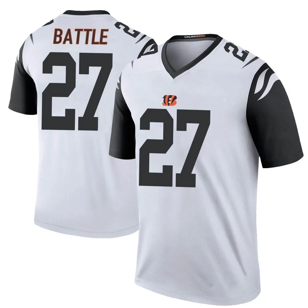 Youth Cincinnati Bengals Jordan Battle Nike Color Rush Legend White Jersey Youth Cincinnati Bengals Jordan Battle Nike Color Rush Legend White Jersey