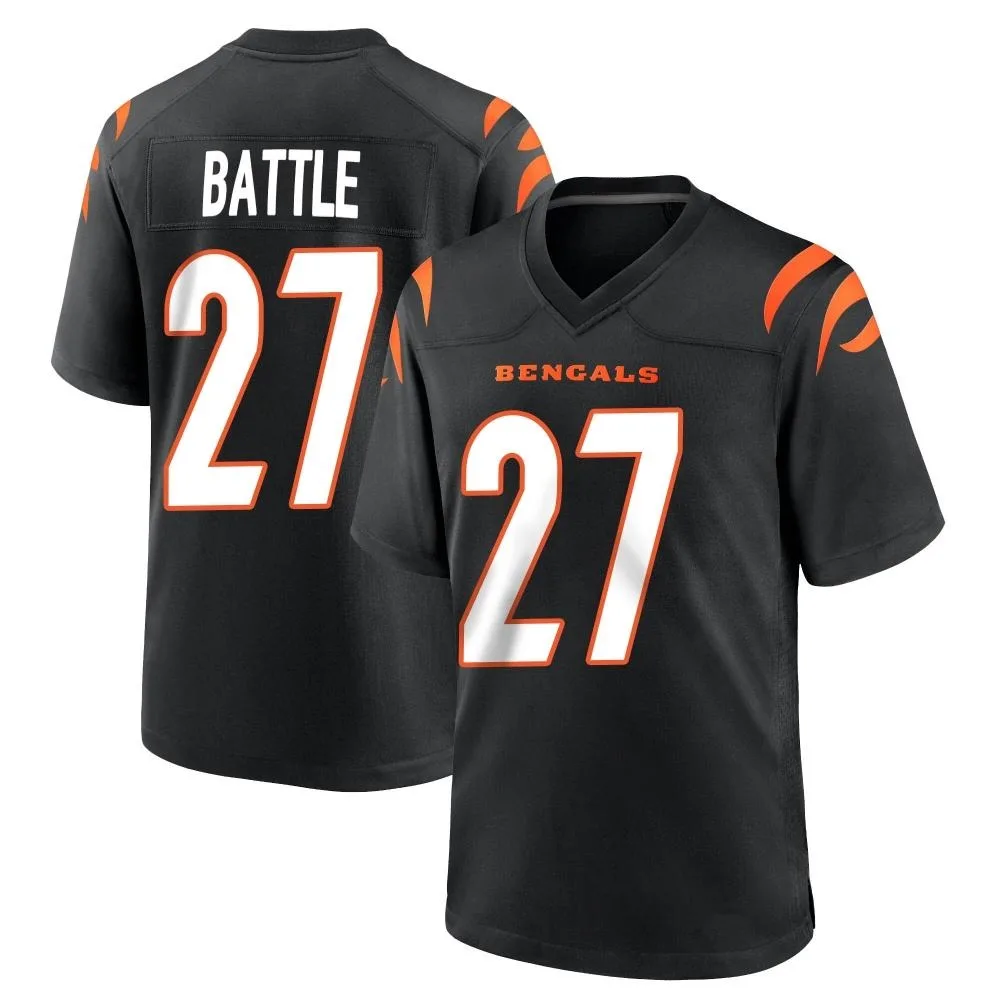 Youth Cincinnati Bengals Jordan Battle Nike Team Color Game Black Jersey