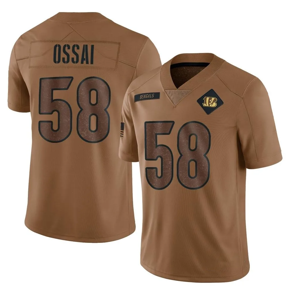 Men's Cincinnati Bengals Joseph Ossai Nike 2023 Salute To Service Limited Brown Jersey Men's Cincinnati Bengals Joseph Ossai Nike 2023 Salute To Service Limited Brown Jersey