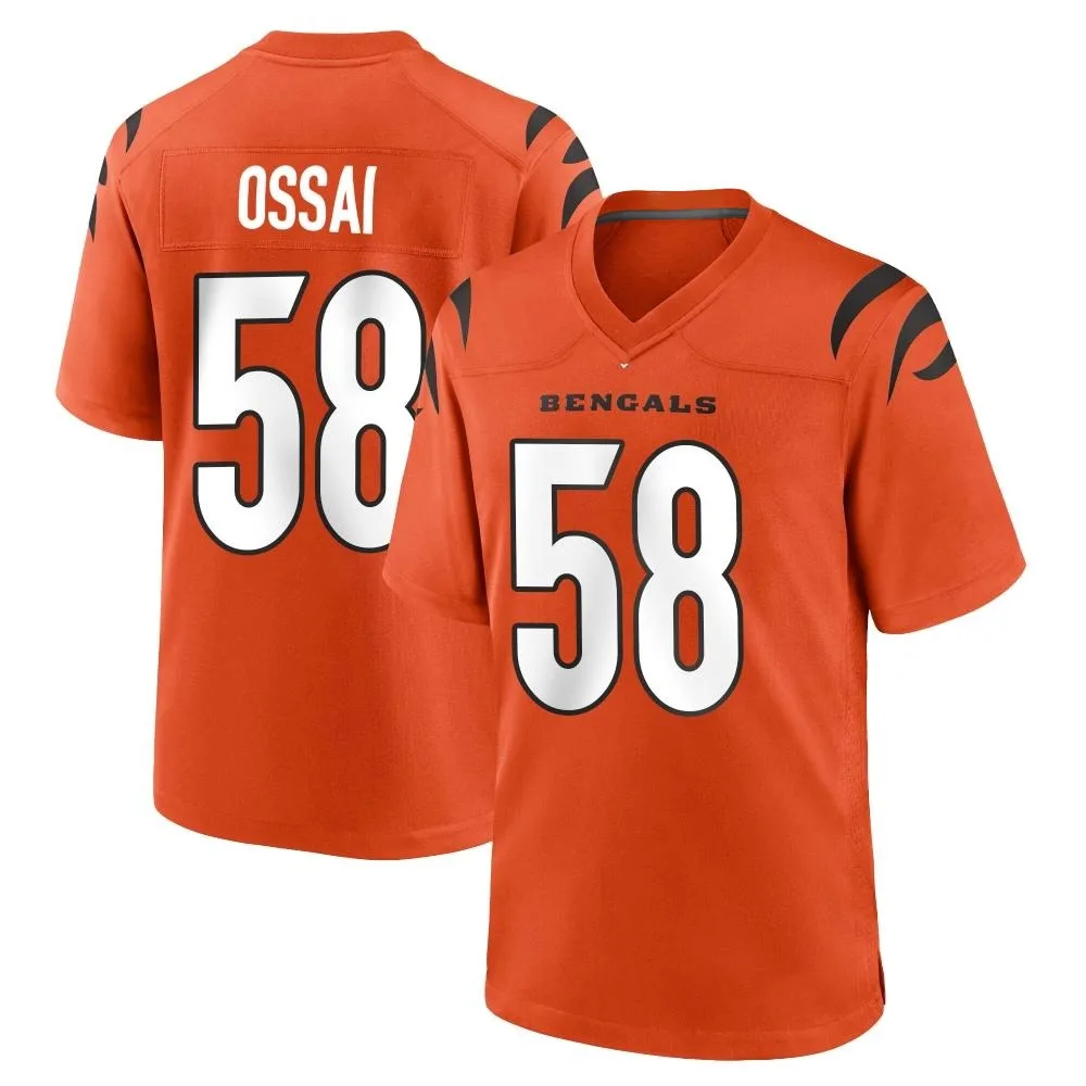 Men's Cincinnati Bengals Joseph Ossai Nike Game Orange Jersey Men's Cincinnati Bengals Joseph Ossai Nike Game Orange Jersey