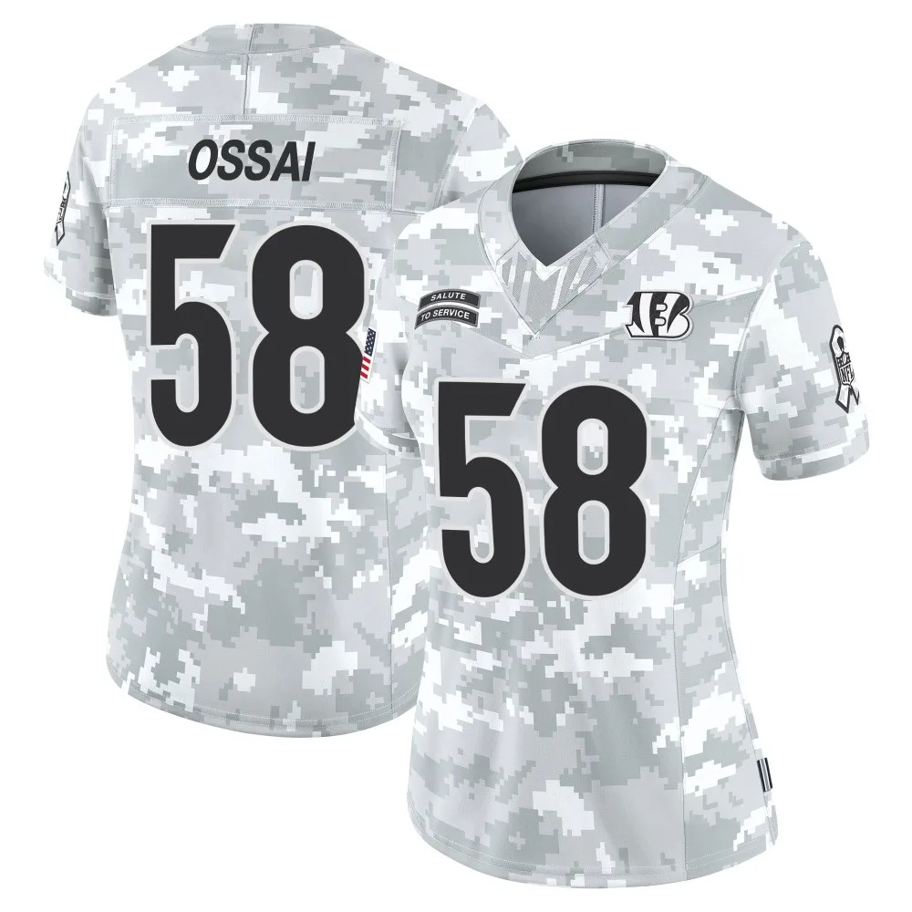 Women's Cincinnati Bengals Joseph Ossai Nike 2024 Salute to Service Limited Arctic Camo Jersey Women's Cincinnati Bengals Joseph Ossai Nike 2024 Salute to Service Limited Arctic Camo Jersey