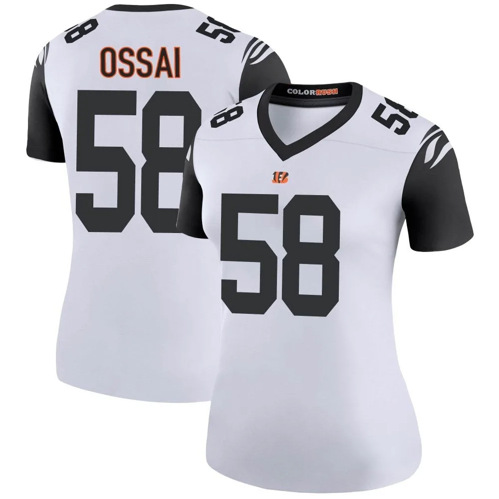 Women's Cincinnati Bengals Joseph Ossai Nike Color Rush Legend White Jersey Women's Cincinnati Bengals Joseph Ossai Nike Color Rush Legend White Jersey