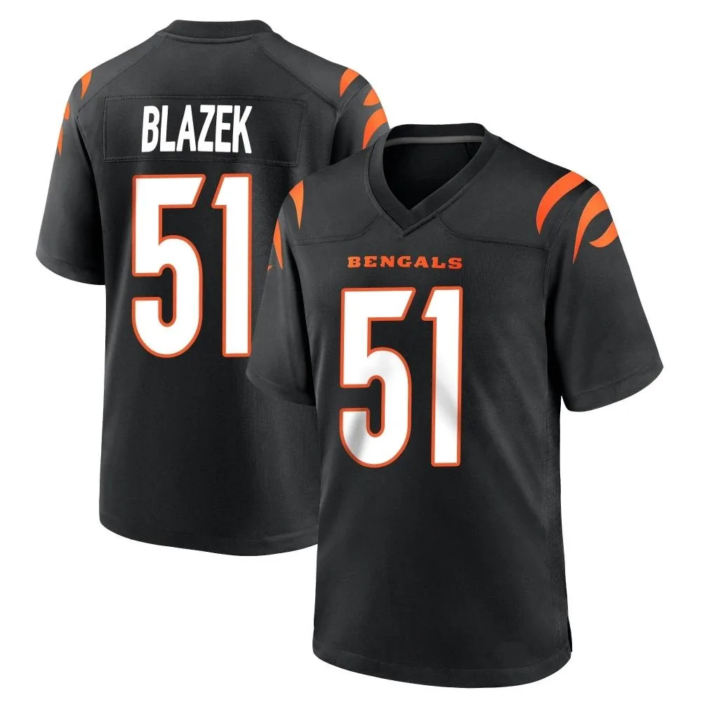 Men's Cincinnati Bengals Justin Blazek Nike Team Color Game Black Jersey Men's Cincinnati Bengals Justin Blazek Nike Team Color Game Black Jersey