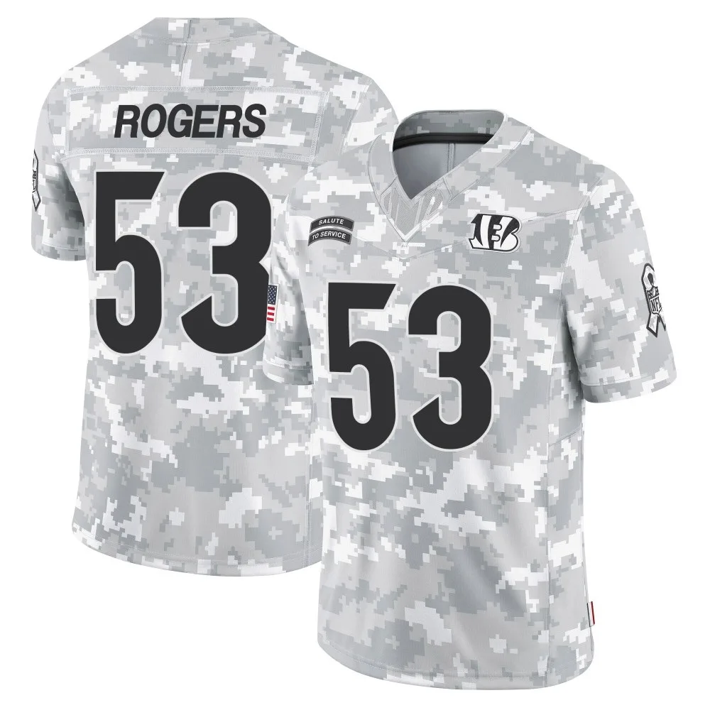 Men's Cincinnati Bengals Justin Rogers Nike 2024 Salute to Service Limited Arctic Camo Jersey Men's Cincinnati Bengals Justin Rogers Nike 2024 Salute to Service Limited Arctic Camo Jersey