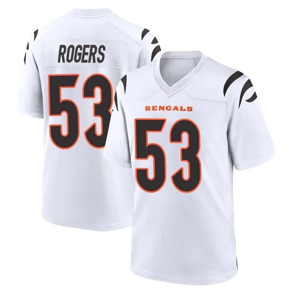 Men's Cincinnati Bengals Justin Rogers Nike Game White Jersey Men's Cincinnati Bengals Justin Rogers Nike Game White Jersey
